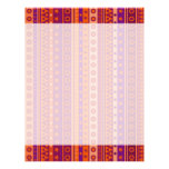 Purple and Orange Stripy Stars and Spots Pattern Letterhead Design