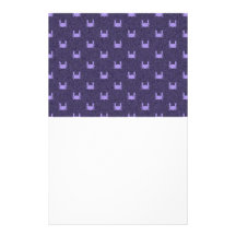 Purple and Periwinkle crab pattern Personalized Stationery