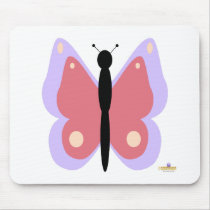 Purple And Pink Butterfly mousepads