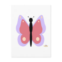 Purple And Pink Butterfly postcards