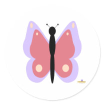 Purple And Pink Butterfly stickers