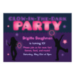Purple and Pink Glow in the Dark Party Invitation Purple and Pink Glow in the Dark Party Invitation