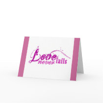 Purple and PInk Love Never Fail cards