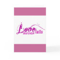 Purple and PInk Love Never Fail card