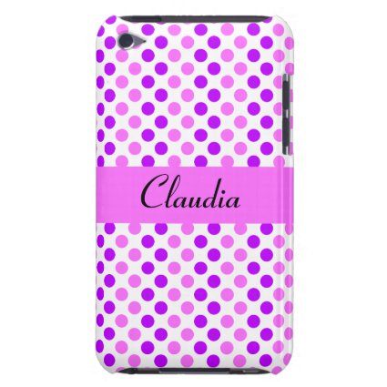 Purple and Pink Polka Dots Barely There iPod Cover