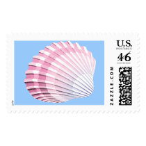 Purple and Pink Scallop Shell postage