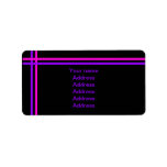Purple and Pink Simple Stripes Custom Address Labels