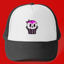 purple and pink skull cupcake hats