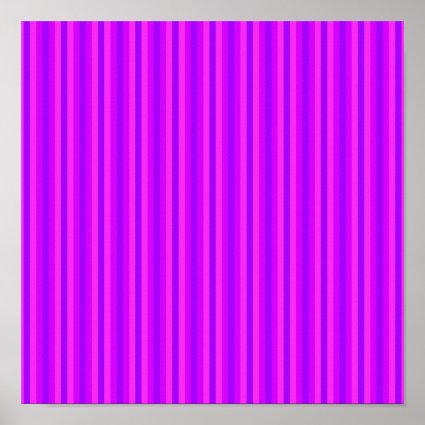 Purple and Pink Stripey Hippie Pattern Posters