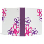 Purple and Pink Wild Flowers Binders