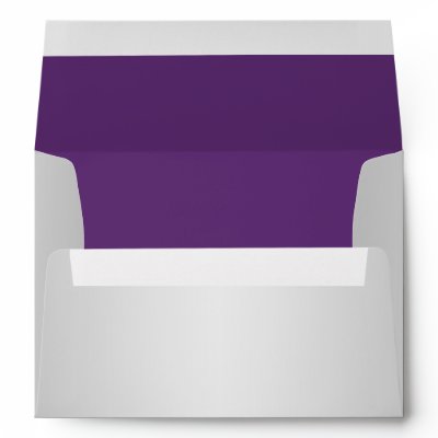 Purple and Silver A7 Envelope fits 5'x7' Sizes