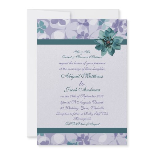 wedding invitations teal blue diy customized weddings purple and teal blue flowers wedding invitations teal blue diy customized weddings purple and teal blue flowers