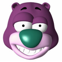 purple and teal goofy bear face photo sculptures by animalmadness purple and teal goofy bear face photo sculptures