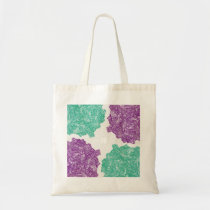 Purple and Teal tote bag bags