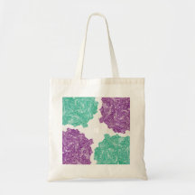 Purple and Teal tote bag
