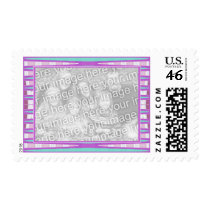 purple and turquoise abstract postage