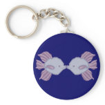 Purple and Violet Kissing Fish Keychain