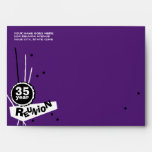 Purple and White 35 Year Class Reunion Envelope