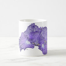 Purple and white bearded iris drawing coffee mug