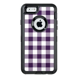 Purple and White Buffalo Plaid