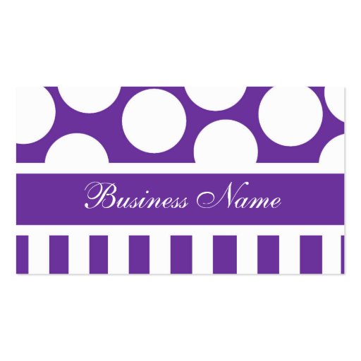 Purple And White Business Card (front side)