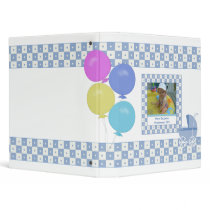Purple and White Carriage Baby Binder by SayItNow Purple and White Carriage Baby Binder