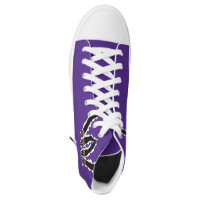 Purple and White Cat Claws Ripping Printed Shoes