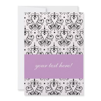 Purple and White Chandelier Custom Invitation invitation