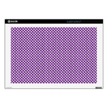Purple and White checked Zazzle Skin Decal For 17" Laptop