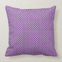 Purple and White Checkered American MoJo Pillow