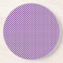 Purple and White checkered Coaster