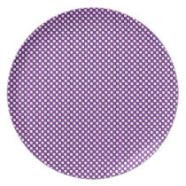 Purple and White Checkered Plate