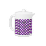 Purple and White Checkered Teapot Purple and White Checkered Teapot