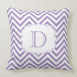 Purple and White Chevron Pattern Monogram pillows