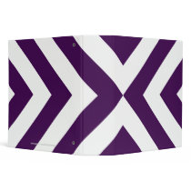 Purple and White Chevrons binders