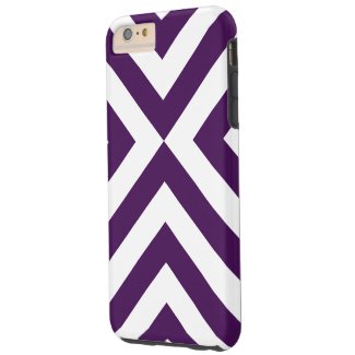 Purple and White Chevrons iPhone 6 Plus Tough Case