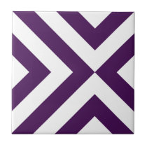 Purple and White Chevrons tiles