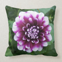 Purple and White Dahlia pillows