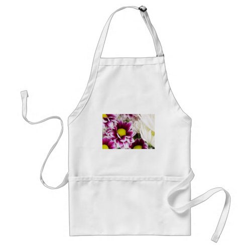 Purple and White Dahlias apron