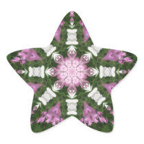 Purple and White Daisies Kaleidoscope 9 Stickers