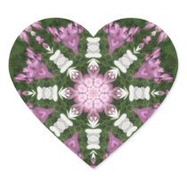 Purple and White Daisies Kaleidoscope 9 Stickers