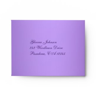 Purple and White Floral Envelope for RSVP Card