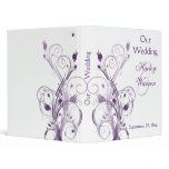 Purple and White Floral Wedding Binder