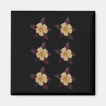 Purple And White Flowers Fridge Magnets