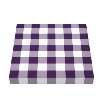 Purple and White Gingham Pattern canvas prints