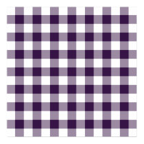 Purple and White Gingham Pattern posters