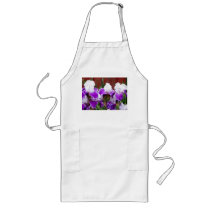 Purple and White Irises Apron