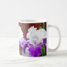 Purple and White Irises Coffee Mugs