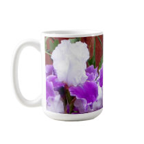 Purple and White Irises mugs