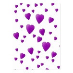 Purple and White Love Hearts Pattern. Business Card Template